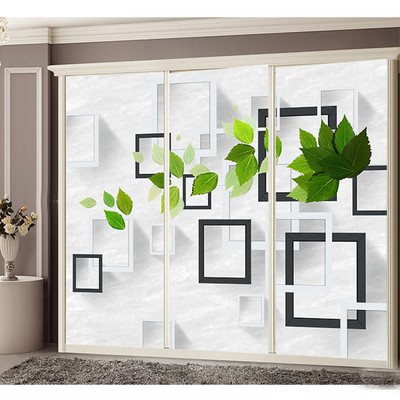 Customized Size Self Adhesive Modern Background Wallpaper Wardrobe
