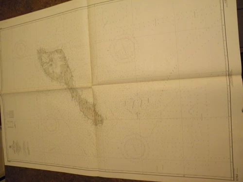  VINTAGE NAUTICAL CHART,ARCTIC OCEAN,GREENLAND SEA-JAN MAYEN