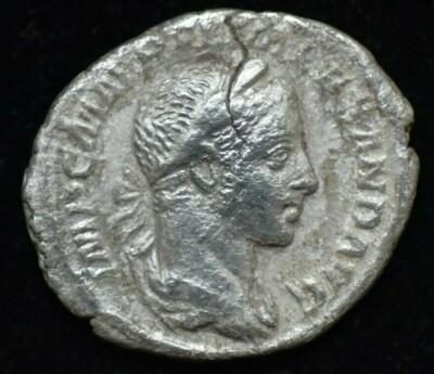 SEVERUS ALEXANDER ROMAN SILVER DENARIUS - HIGH GRADE 20MM 3.20 GRAMS
