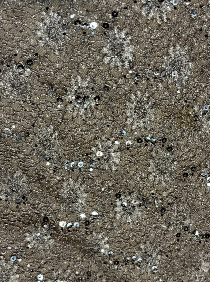 Vestido justo ALEX EVENINGS tamanho 12 pequeno preto floral renda lantejoulas manga 3/4 - Imagem 2 de 3