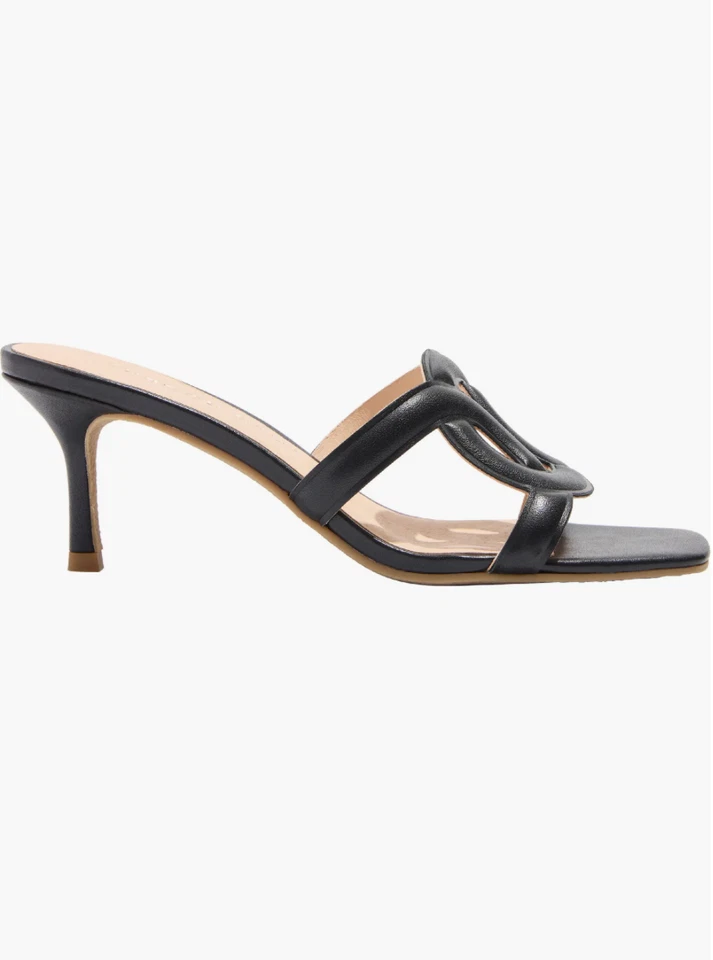 Jack Rogers женщин Dobson котенок каблук кожаный каблук сандалии | черный | 9,5 M новый с Ярлыками - Изображение 3 из 4