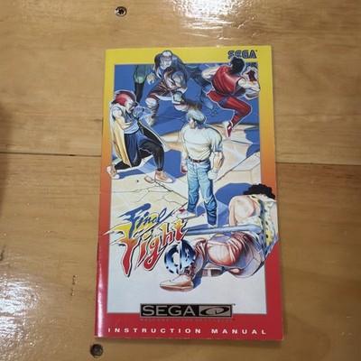 Final Fight CD SEGA CD Instruction Manual Only Registration Card