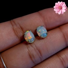 100% Original Fire Opal Oval Gemstone 925 Ste...