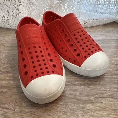 Native  Slip On Shoes Kids Red Jefferson Eva C11 Perforated Comfort Outdoors