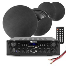 2-Zone Multi Room Ceiling Speaker System PV220BT Bluetooth Amplifier & 4x NCSS6B