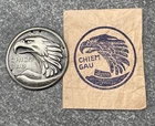 Old Freikorps order sleeve badge of the resident army Chiemgau in Godet bag