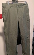 NWT 32 Degree Men's Cool Regular Fit Stretch Back Zip Pocket Pants Green 34x29