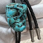 Stunning Vintage Turquoise Stone Western Bolo Tie