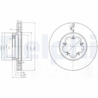 2X Bremsscheibe Delphi BG4007 FüR Transit Ford Tourneo Bus Tdci