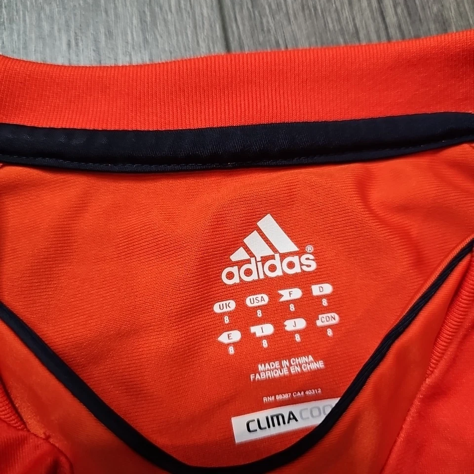 Droit Au But Adidas Futbol Soccer Pullover Mens 8 Training Long Sleeve Orange - Image 4 of 4