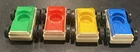 Vintage Fisher Price Garage little people set of 4 Color top cars replacements