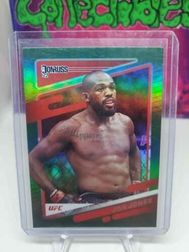 2022 Panini Donruss UFC Debut - Jon Jones Green Flood Parallel #12