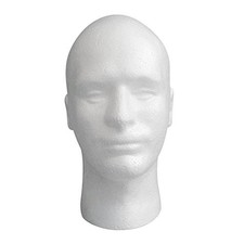Wig Display Mannequin Head Stand Model Styrofoam Foam White