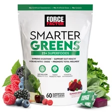Force Factor Smarter Greens Superfood Chews, Greens And Superfoods Wit