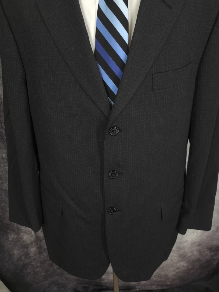 Chaqueta Blazer Givenchy Monsieur Para Hombre 46R Abrigo Deportivo Ventana Negro Lana 3 B Foto 2 de 4