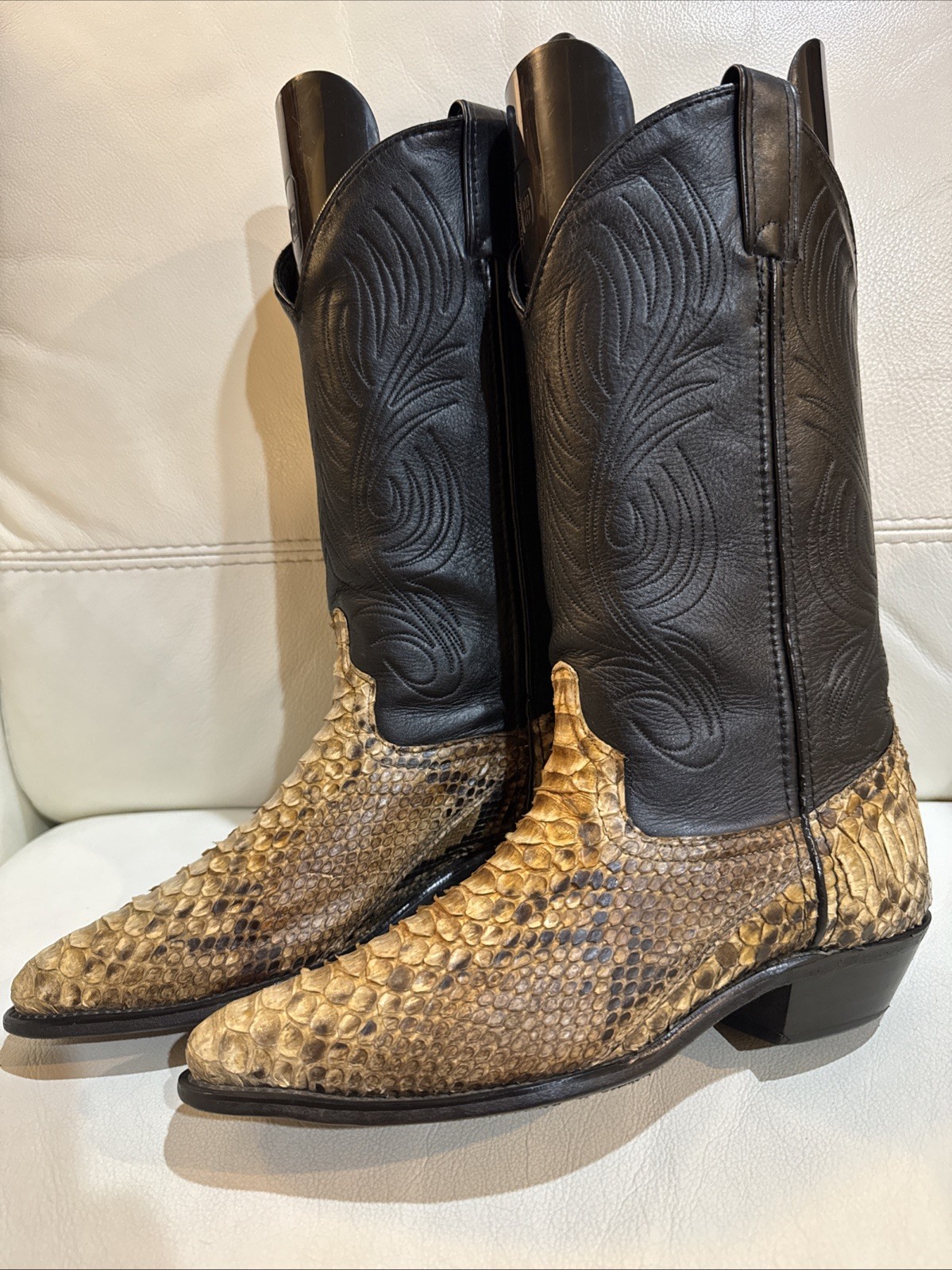 Code West Python Cowboy Boots 7 M Genuine Snakesk… - image 1