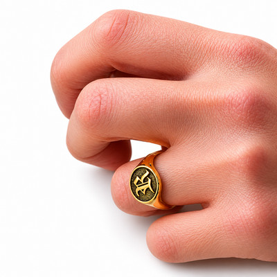 Personalized Letter Ring 925 Sterling Silver Monogram Ring for Men Women