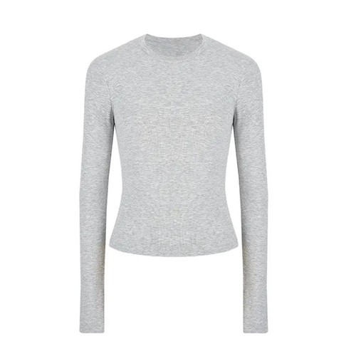 Retro Langarm Damen T-Shirt Slim Fit Freizeit Oberteile für alle Jahreszeiten - Picture 10 of 21
