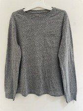 Cat  Jack Kid Boy Classic Marled Cotton Blend Crewneck Long Sleeve Shirt Gray S