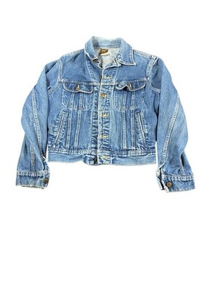 Vintage 80s Lee Riders Dark Denim Trucker Jacket 38R PATD-153438 Made in USA