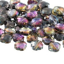 30 Pcs Transparent Shamrock Beads Jewelry Bracelet Making Supplies, Mixed Black