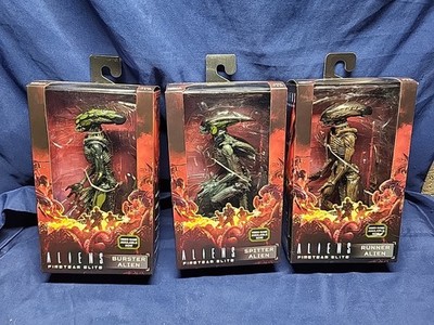 Neca Aliens Fireteam Elite Runner, Spitter, Burster - figure lot video game
