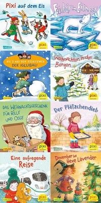 8 Hefte aus Pixi Bücher Weihnachten Serie W40  Pixi unterm Weihnachtsbaum +BONUS