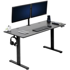 VIVO Electric Height Adjustable Sit Stand Desk 140x60cm Memory DESK-E155TB