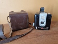 Kodak Brownie Flash caméra années 1950 étui en cuir France Film 620