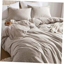  Linen Duvet Cover Set Size, 3Pcs Textured French Flax Linen King Natural Linen