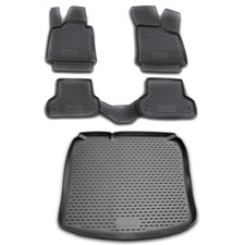 Gummi Kofferraumwanne Fußmatten Set für Audi A3 8P + 8PA Laderaumwanne Matten