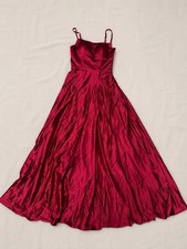 LeCureler Burgundy Satin Maxi Dress UK 6 – New With Tags
