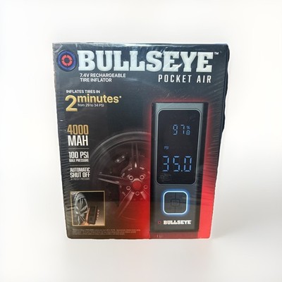 Bullseye Pocket Air 7.4 V Rechargeable Tire Inflator 4000 Mha New Sealed