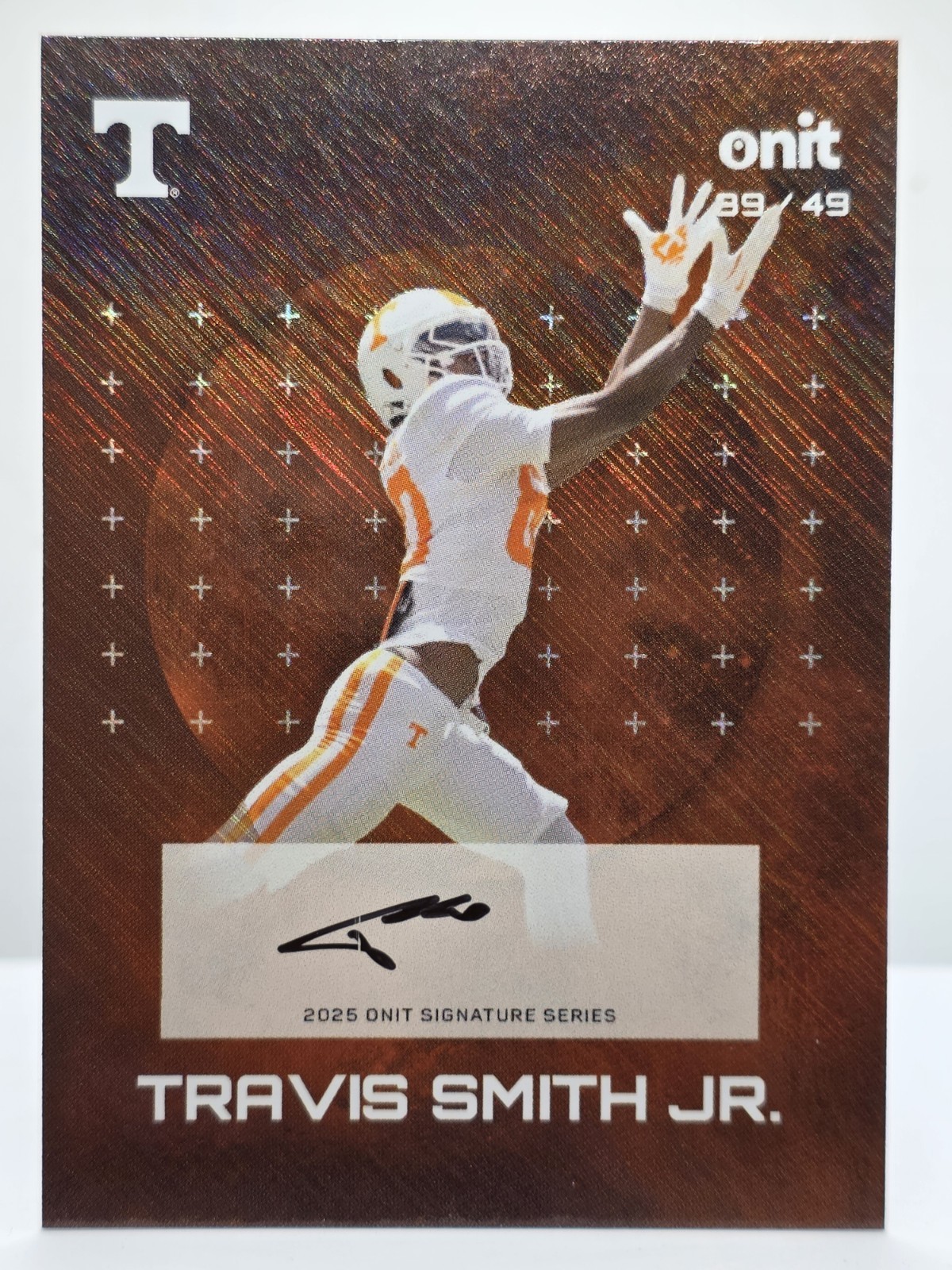 2025 Onit Gravity Travis Smith Jr #39/49 Orange Auto Tennessee Volunteers