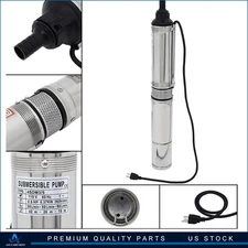 Deep Well Submersible Pump, 4" , 1/2 HP, 110V 60Hz, 25 GPM, 164 ft MAX Long Life