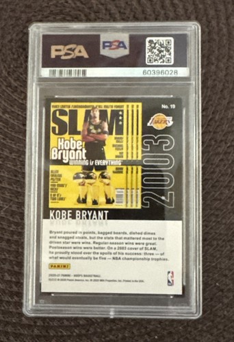 2020 Panini Hoops Kobe Bryant Slam PSA 10 - Picture 2 of 2