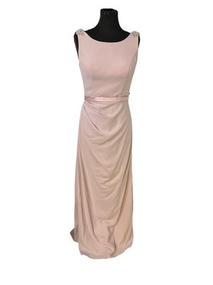 Mark Lesley Angelique Sherbet Bridal Dress Size 12 Maxi Jewel Wedding Event 9129