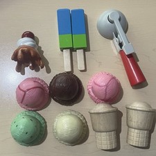 Melissa  Doug 2 Ice Cream Cones 4 Scoops 1 Ice Cream Scooper 2 Popsicles
