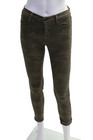 J Brand Womens Cotton Camouflage Four Pocket Low-Rise Skinny Pants Green Size 24 — photo 1