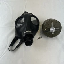 Vintage Zivilschutzfilter 1968 German Gas Mask & Green Filter