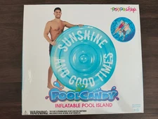 Sunshine and Good Times Pool Candy Inflatable Pool Island Circular Float 60” Dia