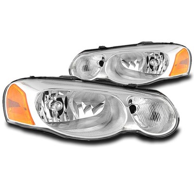 FOR 04 05 06 CHRYSLER SEBRING CONVERTIBLE/SEDAN HEADLIGHT LAMP CHROME LEFT+RIGHT