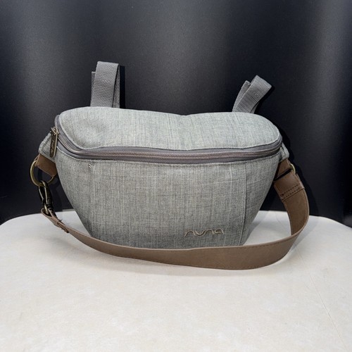 Nuna Stroller Sling Bag Curated Mineral Gray Convertible Shoulder Tote Organizer