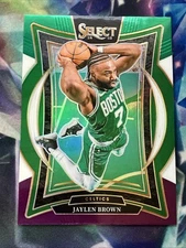 2024-25 Panini Select Jaylen Brown Green Purple Tri Color Prizm Color Match #29