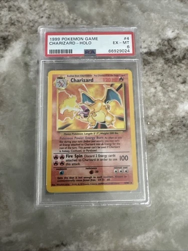 1999 Pokémon Game Charizard Holo Card PSA 6