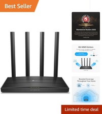 AC1200 Gigabit WiFi Router with MU-MIMO & Four Antennas for Ultra-Fast Internet