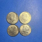 Kennedy Half Dollar 40% Silver Coins Lot of 4, 1966-1968-d