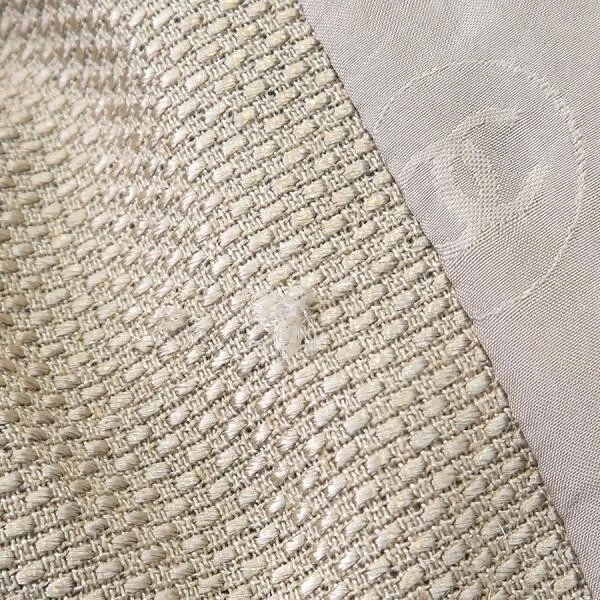 Giacca CHANEL zip tasca frontale grigio misto lino rayon taglia 38 semplice donna