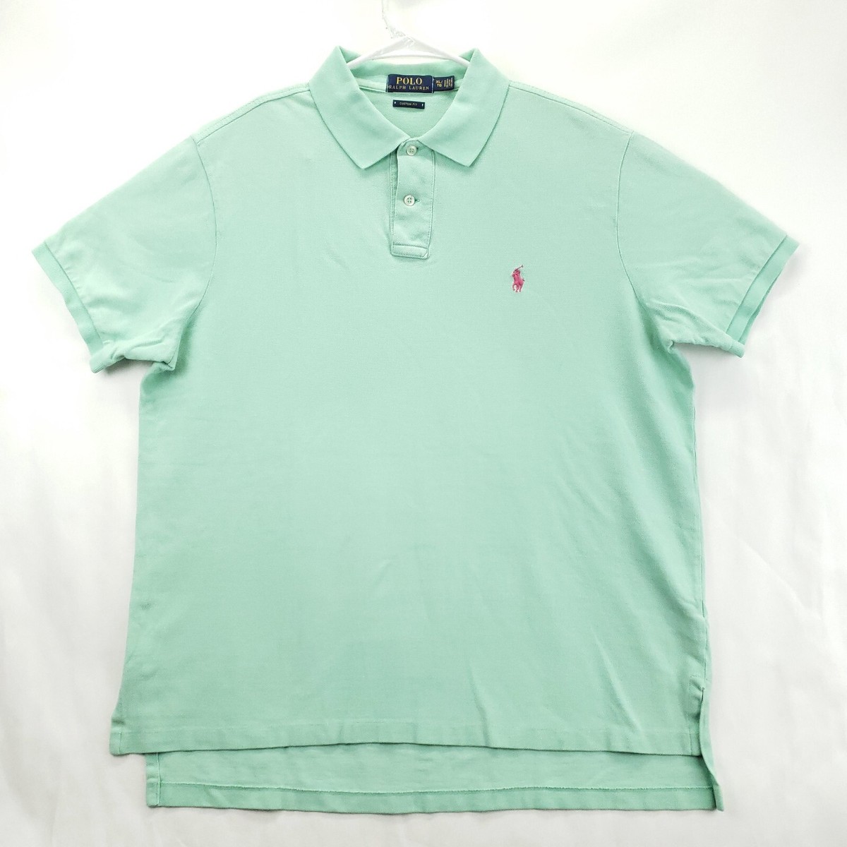Polo Ralph Lauren Polo Shirt Mens XL Aqua Green 100% Cotton