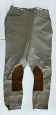 Tailored Sportsman Tan Equestrian Horse Riding Side Zip Breeches Size 30